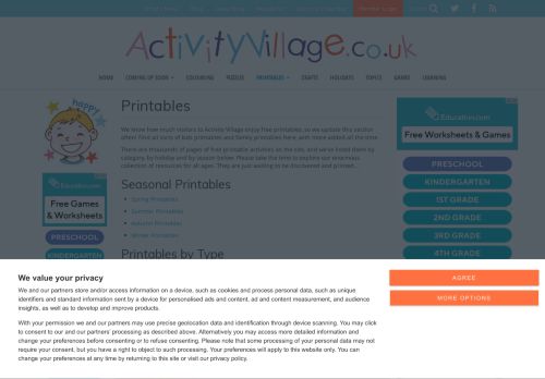 
                            3. Free Printables for Kids - Activity Village