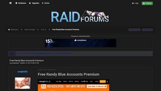 
                            12. Free Randy Blue Accounts Premium | RaidForums