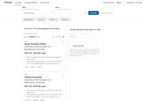 
                            3. Free Registration Jobs - February 2019 | Indeed.co.za