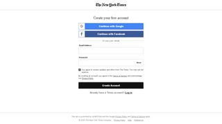 
                            5. Free Registration - New York Times