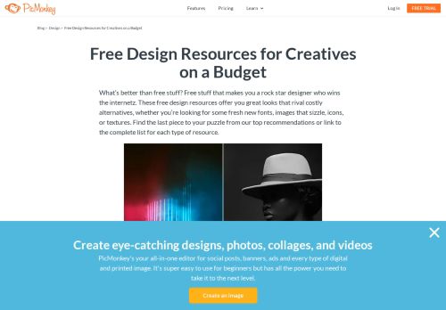 
                            3. Free Resources for Designers on a Budget | PicMonkey