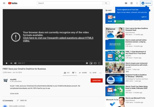 
                            9. FREE! Save your Gmail to OneDrive for Business - YouTube