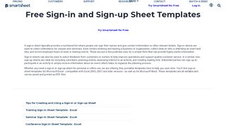 
                            11. Free Sign-in and Sign-up Sheet Templates | Smartsheet