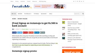 
                            12. [Free] Signup on instamojo to get Rs.500 in bank account