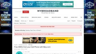 
                            2. Free SMS's from your Cell Phone with Mjoy.com | MyBroadband