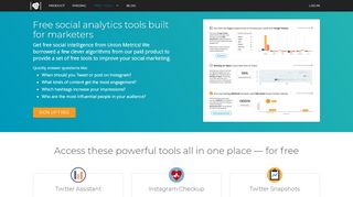 
                            7. Free Social Analytics Tools | Union Metrics