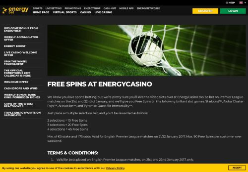 
                            11. Free Spins at EnergyCasino - EnergyBet