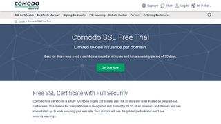 
                            13. Free SSL Certificates from No 1 Trust Provider - Comodo SSL