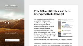 
                            10. Free SSL Certificates: Use Let's Encrypt with ISPConfig 3