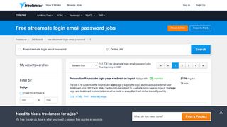 
                            1. Free streamate login email password Jobs, Employment | Freelancer