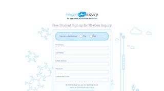 
                            2. Free Student Sign up for NexGen Inquiry