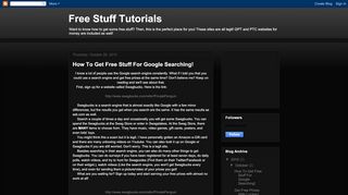 
                            1. Free Stuff Tutorials