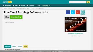 
                            4. Free Tamil Astrology Software 1.0.5.1 Free Download