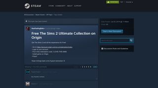 
                            6. Free The Sims 2 Ultimate Collection on Origin :: Off Topic - Steam ...