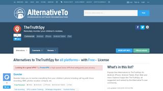 
                            10. Free TheTruthSpy Alternatives - AlternativeTo.net