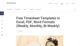 
                            6. Free Timesheet Templates in Excel, PDF, Word Formats  ...