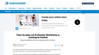 
                            13. Free-to-play sci-fi shooter Warframe is coming to Switch • Eurogamer.net