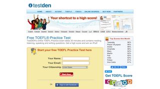 
                            13. Free TOEFL® Practice Test - TestDEN