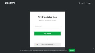 
                            1. Free trial of Pipedrive - sign up