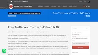 
                            10. Free Twitter and Twitter SMS from MTN - MTN Cosmo-Net