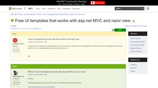 
                            3. Free UI templates that works with asp.net MVC and razor view | The ...
