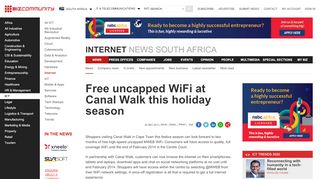
                            3. Free uncapped WiFi at Canal Walk this holiday season