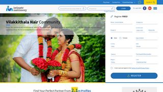 
                            6. Free Vilakkithala Nair matrimony for Kerala Brides and Grooms