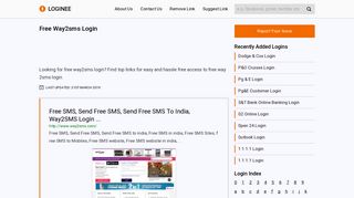 
                            4. Free Way2sms Login