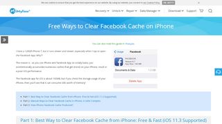 
                            9. Free Ways to Clear Facebook Cache on iPhone - iOS 11.4 Supported