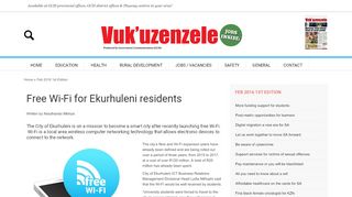 
                            5. Free Wi-Fi for Ekurhuleni residents | Vuk'uzenzele