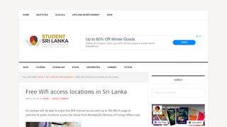 
                            12. Free Wifi access locations in Sri Lanka - Student Sri Lanka Education