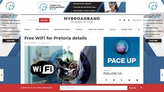 
                            10. Free WiFi for Pretoria details - MyBroadband