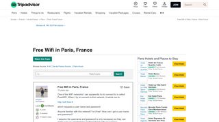 
                            2. Free Wifi in Paris, France - Paris Forum - TripAdvisor