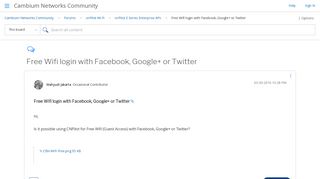 
                            11. Free Wifi login with Facebook, Google+ or Twitter - ...