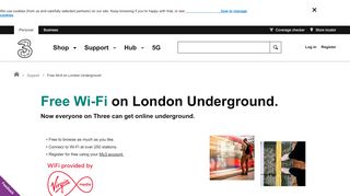 
                            11. Free Wifi on London Underground - Support - Three