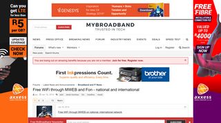 
                            5. Free WiFi through MWEB and Fon - national and international ...