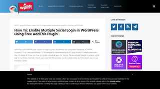 
                            12. Free WordPress Social Login Plugin - Twitter Facebook & Google