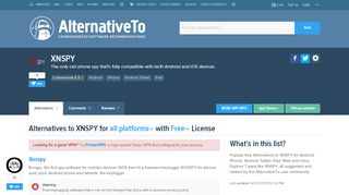 
                            10. Free XNSPY Alternatives - AlternativeTo.net