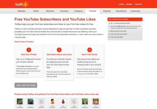 
                            4. Free YouTube Subscribers and YouTube Likes | Traffup