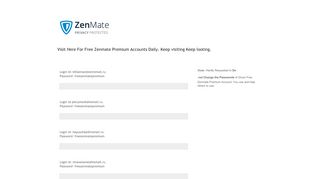 
                            10. Free Zenmate Premium Accounts