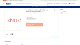 
                            12. Free Zivame voucher worth Rs.150 on a minimum billing of Rs.999 ...