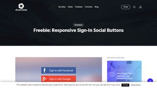 
                            4. Freebie: Responsive Sign-in Social Buttons - Dreamstale