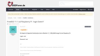 
                            5. FreeBSD 11.1 auf Raspberry Pi - login Daten? | BSDForen.de - Die ...