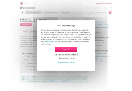 
                            2. freecall 0800 Smart - Telekom - Servicenummern