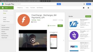
                            4. FreeCharge - Recharges, Bill Payments, UPI - Google Play पर ...
