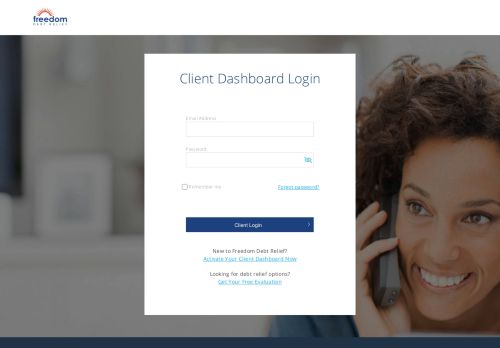 
                            5. Freedom Debt Relief Client Dashboard