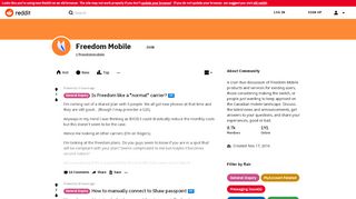 
                            8. Freedom Mobile - Reddit