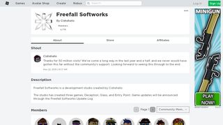 
                            12. Freefall Softworks - Roblox