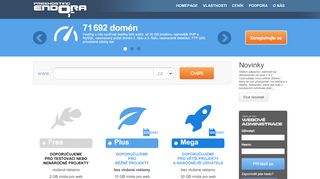 
                            4. Freehosting, webhosting - neomezeně domén, multihosting| Endora.cz
