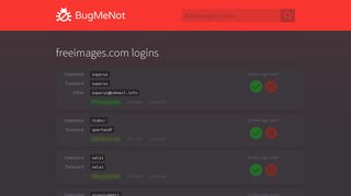 
                            5. freeimages.com passwords - BugMeNot